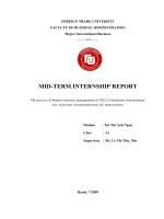 Internship Report - The process of human resource management at vica consultants international ltd. and some recommendations for improvement