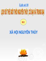 bài giảng lịch sử 10 bài 2 xã hội nguyên thủy