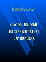 Tập huấn giáo dục hòa nhập HS khuyết tật