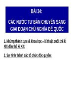 bài giảng lịch sử 10 bài 34 các nước tư bản chuyển sang giai đoạn đế quốc chủ nghĩa