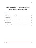 Hướng dẫn sử dụng Mathtype 6.5