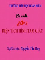 lóp 3: DIỆN TÍCH HÌNH TAM GIÁC