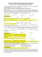 Giải chi tiết một số câu trong đề thi đại học 2011 môn Vật lý