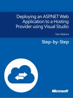 deploying an asp.net web application to a hosting provider using visual studio