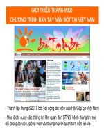 Trình bày Web Bàn tay nặn bột. Huế 2011