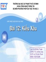 Giới thiệu kịch bản dạy học bài 12 kiểu xâu