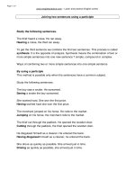 JOINING SENTENCES USING PARTICIPLE