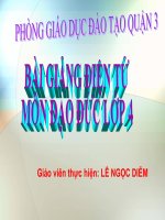 ĐẠO ĐỨC 4- TÍCH CỰC THAM GIA CÁC HOẠT ĐỘNG NHÂN ĐẠO
