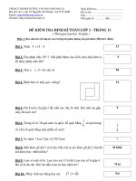 Đáp án Toán lớp 3