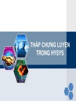 tháp chưng luyện trong hysys