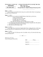 de va dap an mon van vao lop 10 tham khao