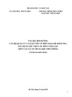 Tập huấn ra đề kiểm tra