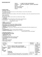 GIÁO ÁN CHUẨN SOẠN ANH 9 (UNIT 3-5)