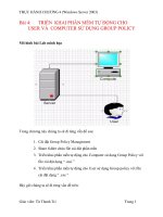 vào dạy học (windows server 2003) bài 4 triển khai phần mềm tự động cho user và computer sử dụng group policy