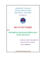 Đồ án tốt nghiệp mô phỏng mạch dao động RLC bằng MATLAB
