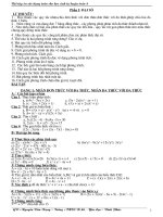 CÁC DẠNG TOÁN 8 TỰ LUYỆN CHO HS