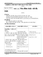 giáo án đại 8 - kì 1 - 3 cột