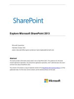 explore sharepoint 2013