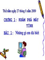 Bài 1:Những gì em đã biết