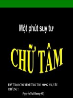 MỘT PHÚT SUY TƯ