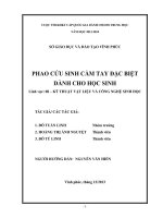 Báo cáo khoa học đề tài phao cứu sinh cầm tay đặc biệt