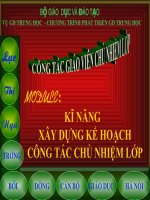 Xây dựng kế hoạch chủ nhiệm lớp (Cấp THCS)