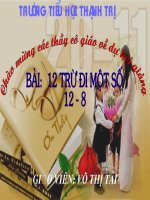 12 trừ đi một số: 12-8