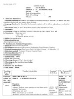 GIÁO ÁN CHUẨN SOẠN ANH 7 (U4-8)