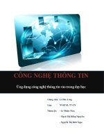 Đồ án công nghệ thông tin ứng dụng công nghệ thông tin vào trong dạy học