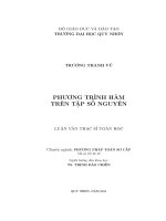 Luận văn thạc sĩ phương trình hàm trên tập số nguyên