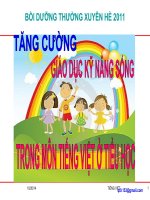 TĂNG CƯỜNG GD KNS TRONG MÔN TV