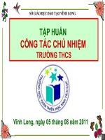 Tập huấn công tác chủ nhiệm trường THCS