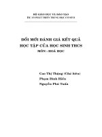 Tập huấn (Đổi mới DG KQHT của HS môn Hóa)