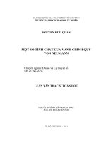 Một số tính chất của vành chính quy von neumann