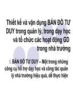 Thiết kế và vận dụng Bản đồ tư duy trong quản lý, trong dạy học
