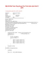 Một số bài toán ứng dụng cho trình biên dịch keil c pptx