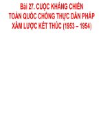 cuộc kháng chiến chông TD PHáp kết thúc