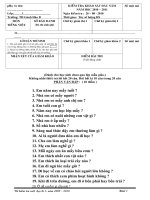 ĐỀ THI KHẢO SÁT DẦU NĂM  MÔN TOÁN + TIẾNG VIỆT- KHỐI 1