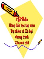 Tài liệu tập huấn XMC môn TNXH chương trình mới