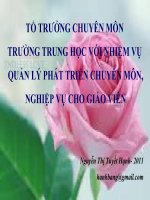 TẬP HUẤN TTCM 2011-2012 (CHUYÊN ĐỀ 4)