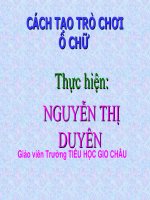 cách làm trò chơi ô chữ