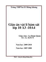 giáo án bám sát cơ bản lý 10