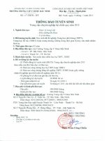 Thông tin tuyển sinh Y Du­o­cj