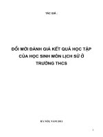 Tập huấn (Đổi mới DG KQHT của HS môn Sử)