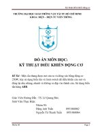 Cửa thang máy  đồ án môn học kỹ thuật điều khiển động cơ