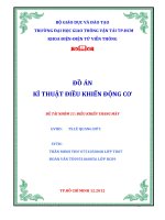 đồ án môn học kỹ thuật điều khiển động cơ - điều khiển thang máy