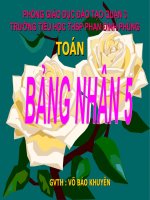 TOÁN - LỚP 3- BẢNG NHÂN 5
