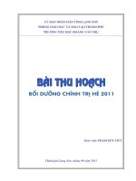 BÀI THU HOẠCH BỒI DƯỠNG CHÍNH TRỊ HÈ 2011