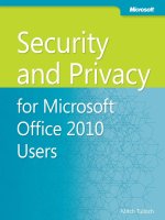 security and privacy for microsoft office 2010 users