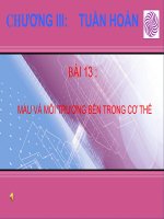 Bài 13: Máu và môi trường bên trong cơ thể